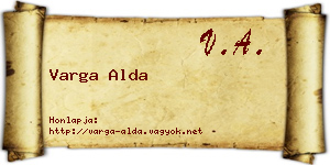Varga Alda névjegykártya